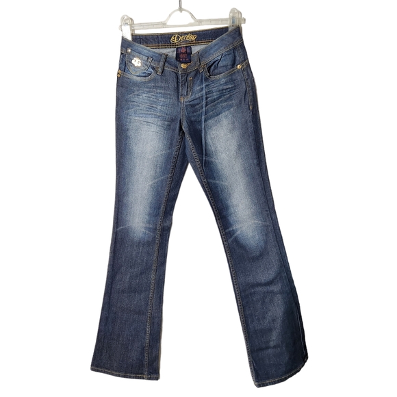 DEREON embelished blue jeans bellcut - Picture 3 of 11